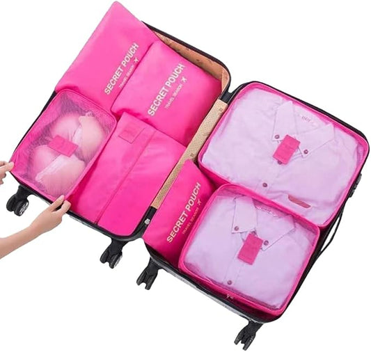 Fxkoolr 7 Set Packing Cubes Packing Organizers for Suitcase Travel Luggage Organizers with Shoes Bag for Suitcase Travel A...