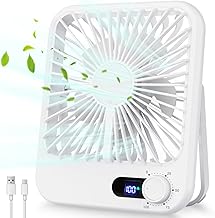 Cooperwin Travel Fan for Sleeping, 6.8" Small Portable Fan Rechargeable Battery Powered, 100 Speeds Personal Mini Desk Fan...