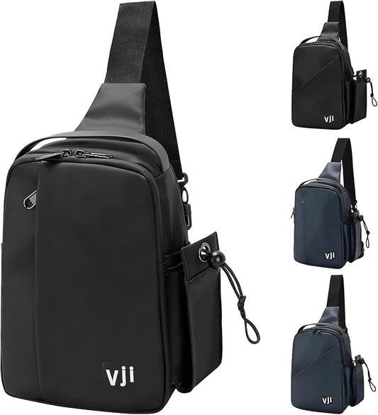 VJI Waterproof Sling Backpack, Adjustable Crossbody Sling Bag for Urban Travel Hiking, Essentials Casual Daypack Multipurp...