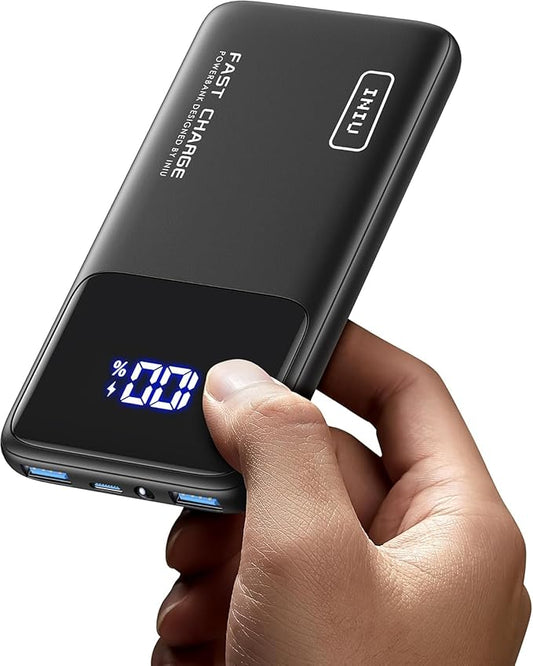 INIU Portable Charger, Slimmest Fast Charging 10000mAh USB C in/Out Power Bank, 22.5W PD3.0 QC4+ Battery Pack, Portable Ph...
