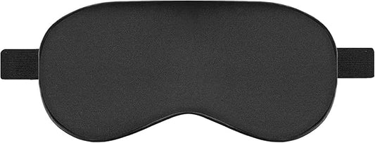 Ukissim Silk Sleep Mask, Adjustable Soft Eye Cover for Comfortable Sleep & Naps, Pressure-Free, Machine Washable - Black