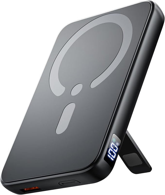for Magsafe Portable Charger, 12000mAh Wireless Magnetic Power Bank with Stand& PD 20W Fast Charging, for Magsafe Battery ...