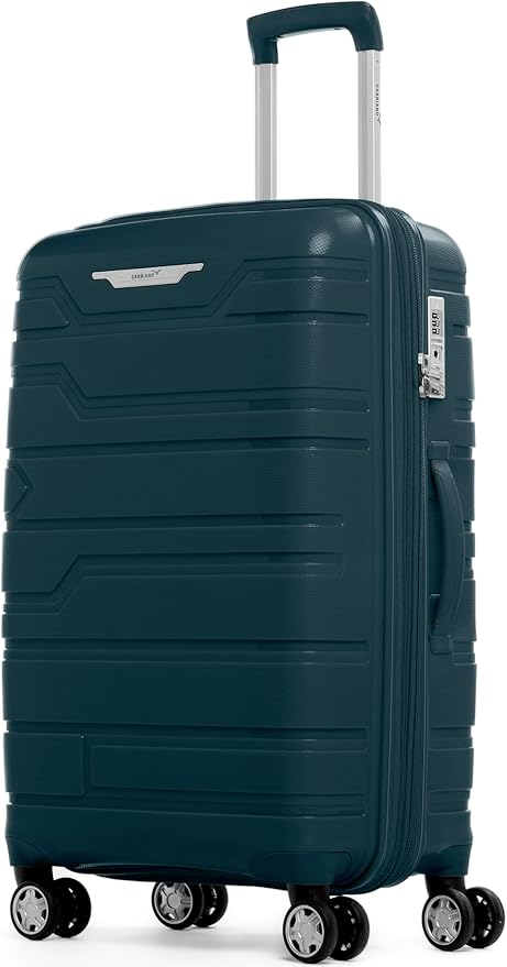 Gabbiano Unbreakable Hardshell PP Luggage Set Extra Large with 8 Wheels Thick Shell Multi Layer PP (Teal, Carry-On 22 Inch)