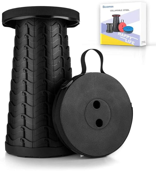 Boreeman Upgraded Folding Stool Lightweight Yet More Sturdy with Load Capacity 400lbs Portable Collapsible Stool for Campi...