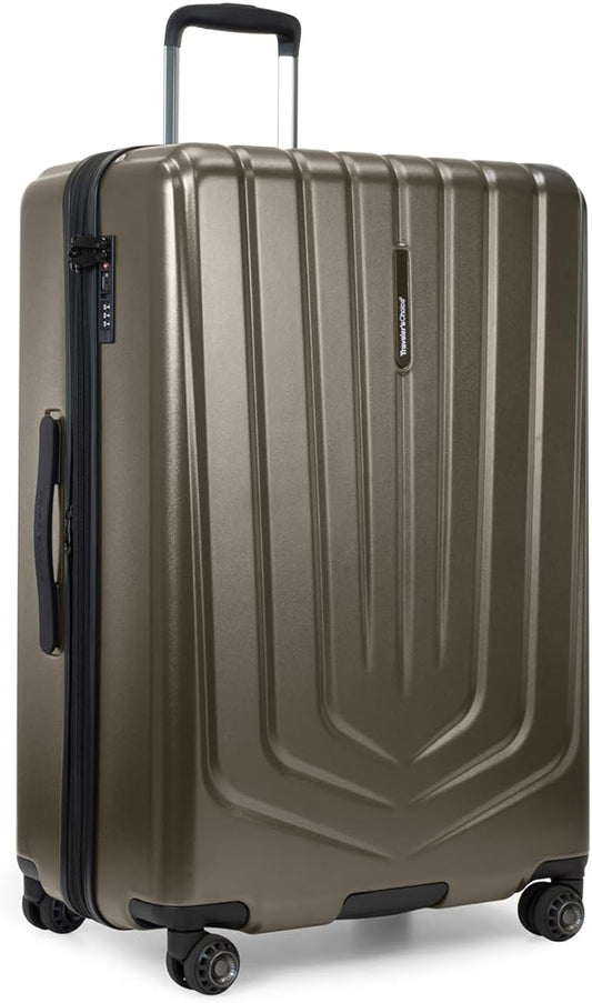 Traveler's Choice Lethbridge Hardside Expandable Spinner Luggage with TSA Lock, Mocha Gold, 29" Large