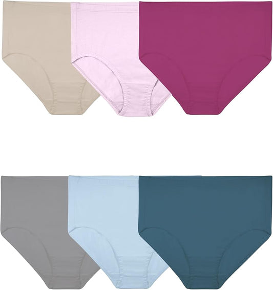 Fruit of the Loom Women's Plus Size Underwear Briefs, Fit for Me, Designed to Fit Your Curves