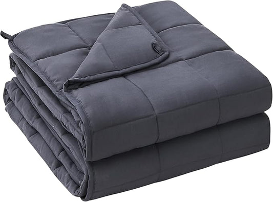yescool Weighted Blanket for Adults (20 lbs, 60” x 80”, Grey) Cooling Heavy Blanket for Sleeping Perfect for 190-210 lbs, ...