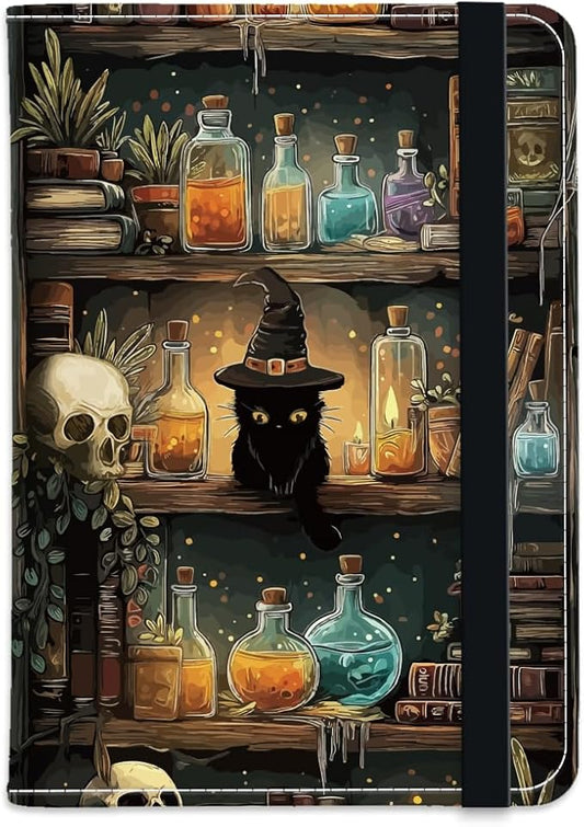 CRAFTYMELODY PU Leather Passport Holder Cover 5.9×4.3 Inch with Credit Card Slot and Boarding Pass Slot Combo Blocking Pas...