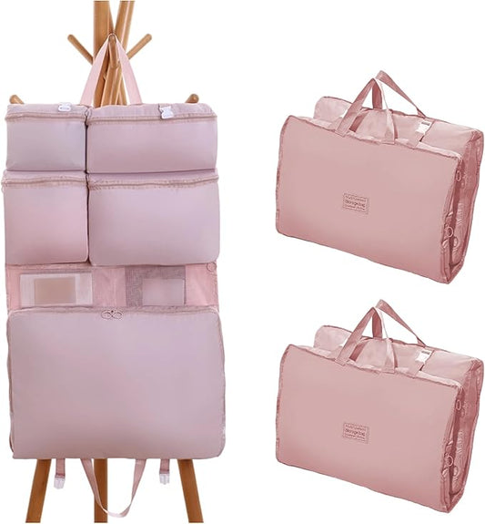 7 PocketsTravel Luggage Packing Organizers, Lightweight Packing Cubes for Suitcases, Compression Storage Shoe Bag, Clothin...