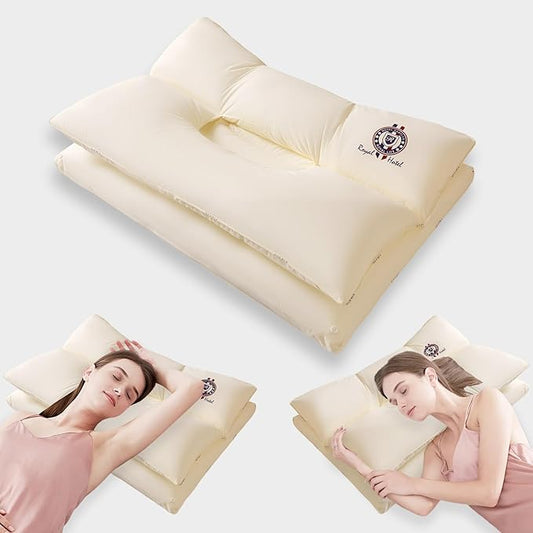 YOUPI Cervical Neck Pillow for sleeping, Ergonomic Design Bed Pillow for Side/Back/Stomach Sleeper, Dual-Height Support Pi...