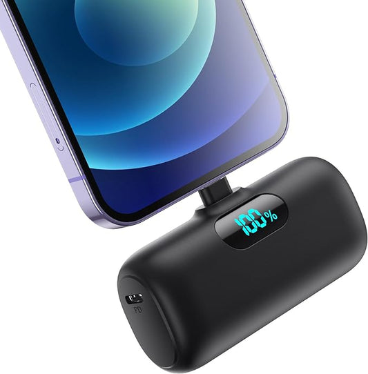Small Portable Charger for iPhone 5000mAh, PD Fast Charging Power Bank,Mini Battery Pack Portable Phone Charger Travel Ess...