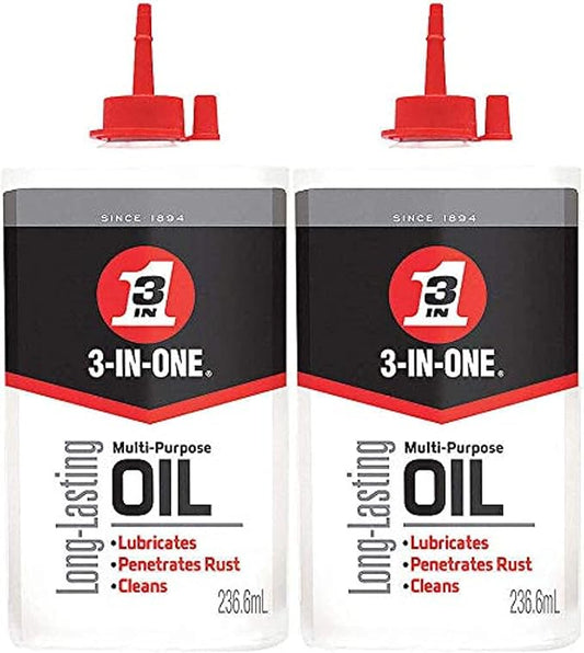 3-in-ONE 10038 Multi-Purpose Oil 8 oz (Pack of 2)