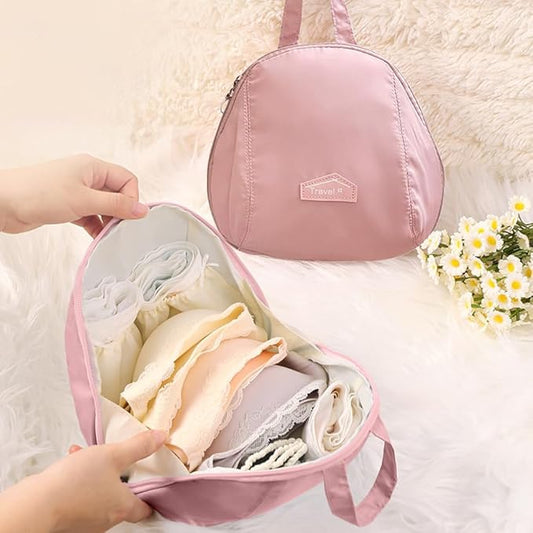 3-in-1 Underwear Storage Bag, Travel Accessories Foldable Packing Packing Organizers for Lingerie & Underclothes,Pink