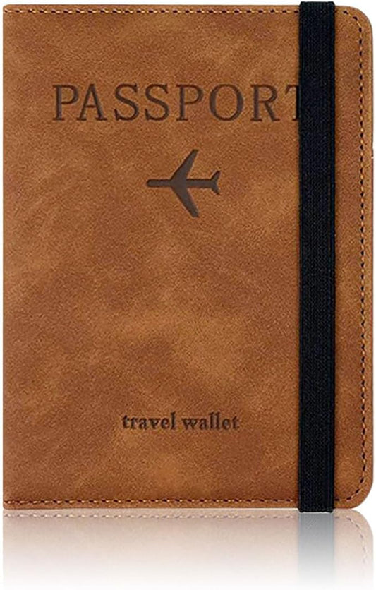 PU Passport Holder,RFID Blocking Cover,Travel Document Organizer with Card Slots for Travel Must Haves Accessories,Lightwe...