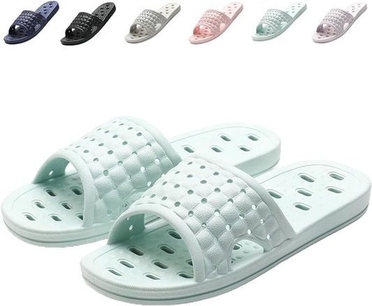 COZYAREA Shower Shoes Quick Dry Non-Slip Bathroom Slippers for Men Women Dorm Home Slides