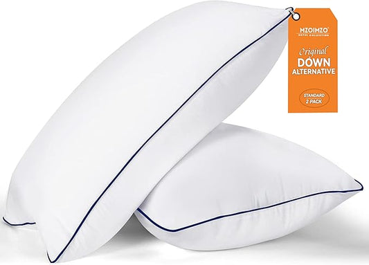 MZOIMZO Bed Pillows for Sleeping- Standard Size, Set of 2, Cooling Hotel Quality with Premium Soft Down Alternative Fill f...