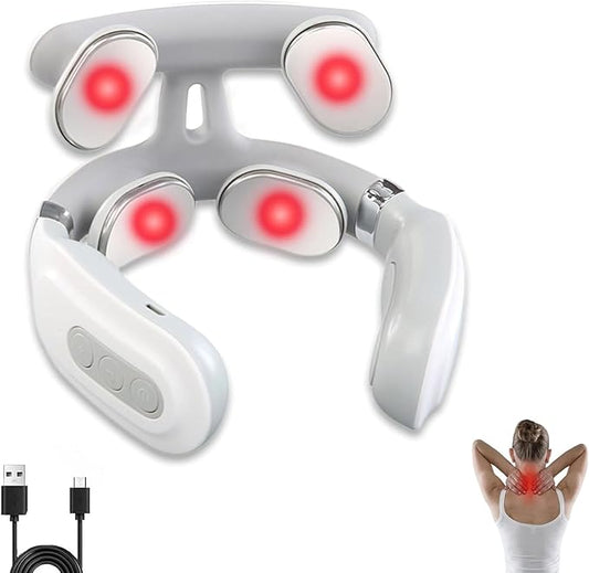 wfofmo Vitality Magic Pro 2.0 Neck Relaxation Device - Portable Massager with Heat & Vibration Modes