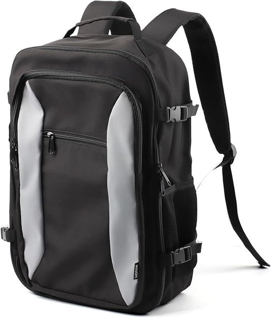 HOTOR Travel Backpack for Men, Carry on Luggage Bag for Work, College, and Business, Black, 7.9” ×11.7” ×13.3”