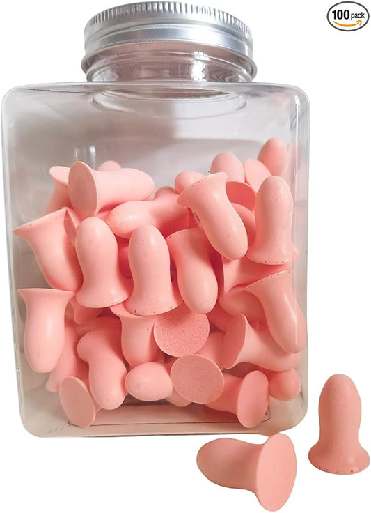 Fan Wu Soft Foam Earplugs 50 Pairs – 32dB Noise Reduction for Sleeping, Travel & Work | Small/XS Size for Kids & Women | R...