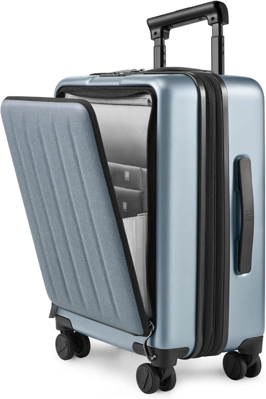 NINETYGO Carry on Luggage 22X14X9 Airline Approved with Front Pocket, 20 Inch Luggage with Front Compartment, Expandable, ...