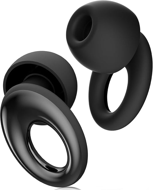 Ear Plugs for Sleeping Noise Cancelling, Concert Ear Plugs with 30dB Noise Reduction, Reusable Silicone Earplugs for Slee...