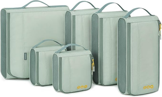 BAGSMART Keep Shape Packing Cubes for Travel, 6 Set Travel Cubes for Packing, Lightweight Suitcase Organizer Bags Set for ...