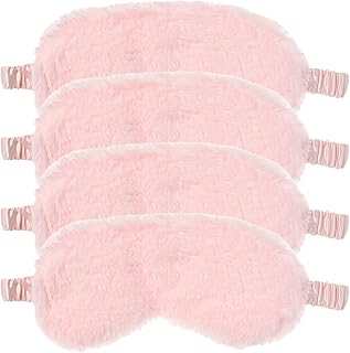 RAYNAG 4 Pack Plush Eye Mask Soft Sleeping Blindfold Eye Cover for Sleepover Gift Birthday Party Favors, Comfortable Silky...