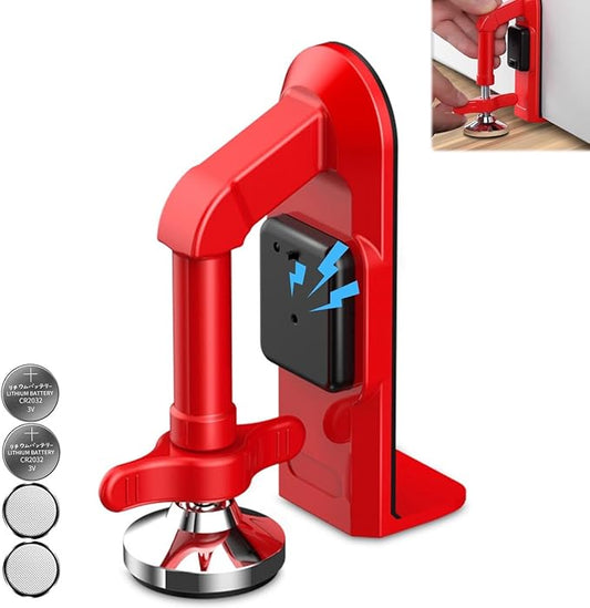 Portable Alarm Door Stopper - 80dB Anti-Theft Security Alarm Door Stoppers for Bottom of Door, Adjustable and Easy to Inst...