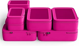 NOBL Travel Compressible Packing Cubes Set, 6 Pieces Travel Packing Organizers, Compression Luggage Cubes for Suitcases & ...