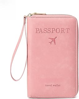 RFID Passport Holder for Travel - Cruise Essentials 2025 with RFID Blocking Sleeves | Anti-Theft Travel Wallet Document Or...
