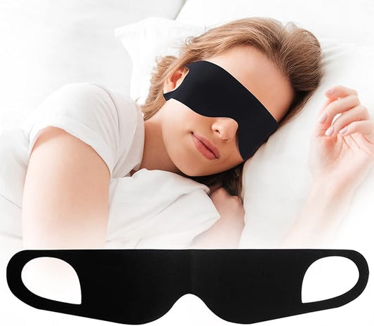FRESHME Zero Pressure Sleep Mask - Lightweight Breathable Blockout Eye Mask for Sleeping with Ear Hanging Elastic Strap fo...
