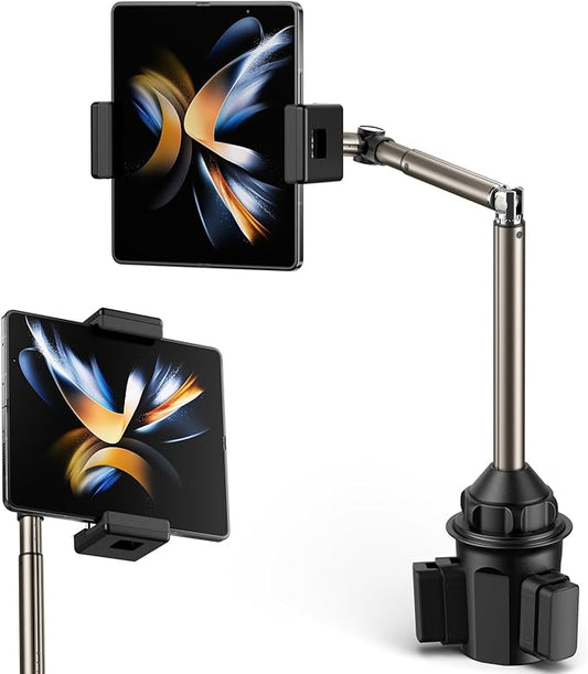 JSAUX Cup Holder Universal Mount for Foldable Phone, Car Truck Cradle Compatible With iPad Mini, Samsung Galaxy Z Fold 6/...
