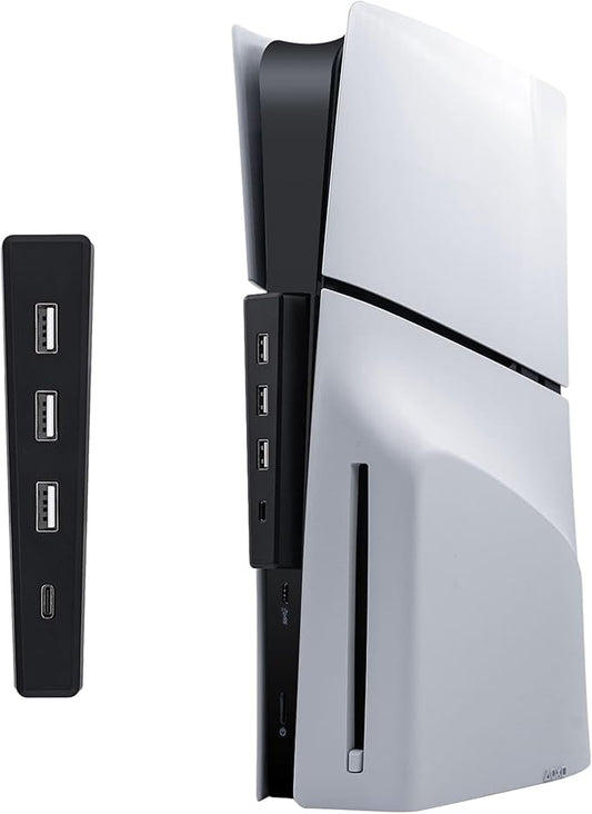 Mcbazel USB Hub for PS5 Slim/PS5 Pro Console Only, 4 Ports 2.0 High-Speed Expansion Hub Charger Adapter Converter for Play...