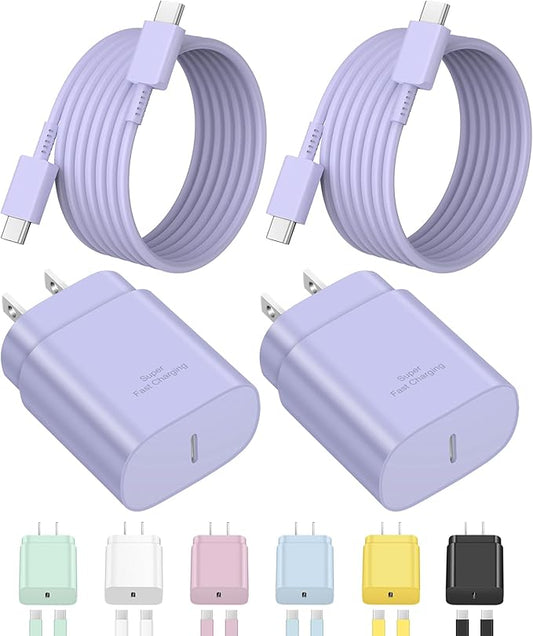 Type C Charger Fast Charging for iPhone 17 16 15,USB C Samsung Chargers Block 25W Super Fast Chargers for Samsung Galaxy S...