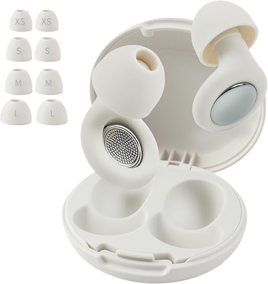 Podstring Ear Plugs for Sleeping Noise Cancelling, Ear Plugs for Noise Reduction with 8 Eartips, Reusable Earplugs for Con...