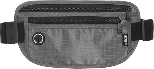 Slim RFID Blocking Money Belt for Travel - Anti-Theft Hidden Passport Holder Waist Wallet with Secure Pouch for Cash, Cred...