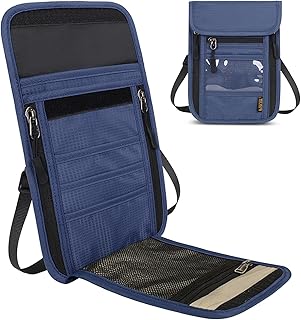 vastsky Travel Neck Wallet RFID Blocking – Hidden Passport Holder & Anti-Theft Money Pouch for Men & Women, Lightweight Co...