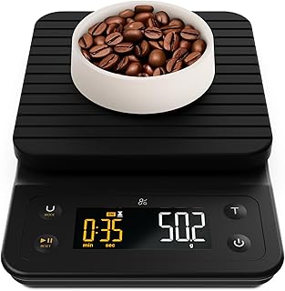 Greater Goods Coffee Scale with Timer – 0.1g Precision Digital Coffee & Espresso Scale for Pour-Over, Coffee Bean Weighin...