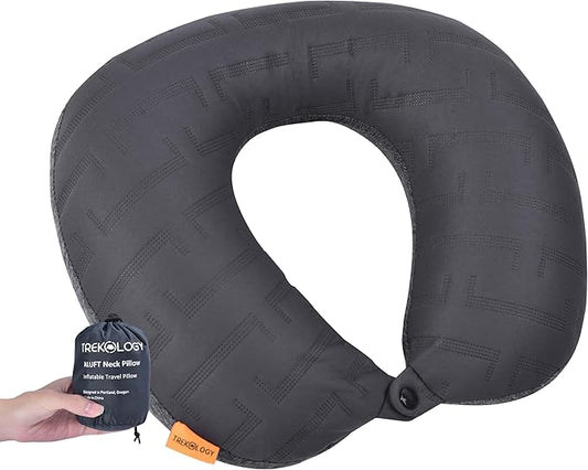 TREKOLOGY Inflatable Neck Pillow for Traveling - Inflatable Travel Pillow for Airplanes - Neck Air Pillow, Blow Up Travel ...