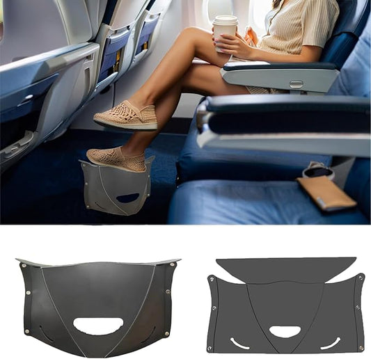 DISFAT Travel Foot Rest for Airplane,Airplane Foot Rest,Portable Folding Under Desk Foot Stool,Relieves Back & Knee Pain,C...