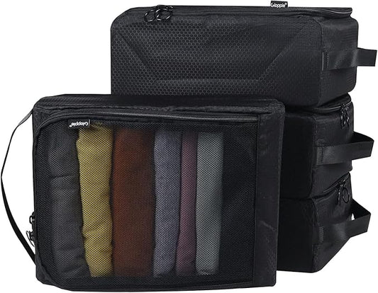 Gloppie 4-Pack Packing Cubes for Luggage - Organizer Suitcase Bags Set - Carry On Travel Accessories