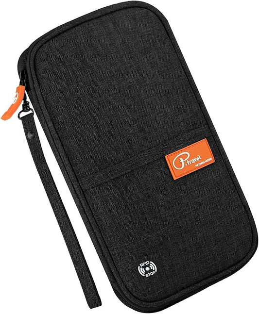 Travel Passport Wallet, RFID Family Passport Holder Large, Lightweight Passport Cover Case Waterproof Bag Document Organiz...