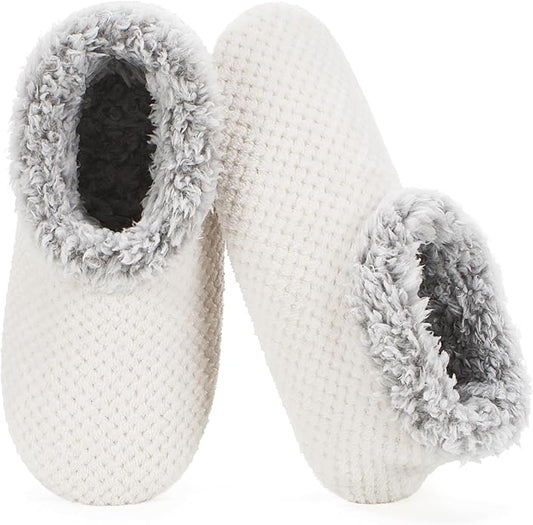 The Metluks Soft Fuzzy Slippers for Women Indoor, Warm Furry House Sock Shoes Fluffy Lined, Bedroom Booties Non-Slip Gripp...