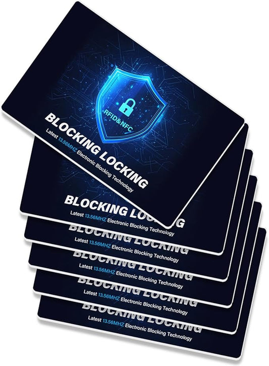 RFID Blocking Card 6 Pack, Advanced Non-Contact NFC Debit Credit Card Passport Protection,Wallet Protector Blocker Guard