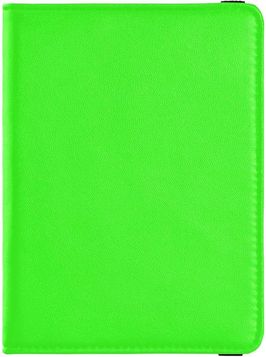 Neon Green Solid Color Passport and Vaccine Card Holder Combo Travel Passport Wallet Passport Cover with RFID Blocking for...