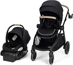 Maxi-COSI Zelia Pro 5-in-1 Travel System with Mico Pro Infant Car Seat, Baby Stroller Combo, Reversible Seat, Large Wheel...