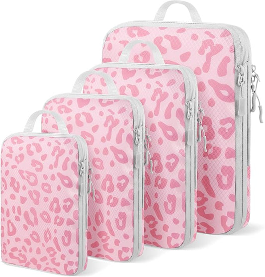 4-Piece Packing Cube Set - Lightweight Luggage Organizers for Travel, Vacation and Suitcases - Durable Accessories with Co...