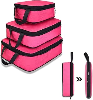 YZAOLL 3 Set/6 Set/7 Set Compression Packing Cubes Travel Accessories Expandable Packing Organizers,Travel Essentials for ...