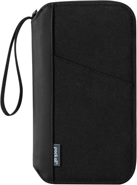 pack all Travel Passport Holder with RFID Blocker, Water-Resistant Passport Wallet with Wrist Strap, Multiple Family Airpl...