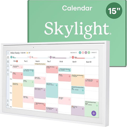 Skylight Calendar: 15-inch Wall Planner Digital Calendar & Chore Chart, Smart Touchscreen Interactive Display for Family S...